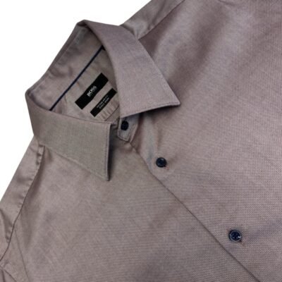 Hugo Boss Formal Dress Shirt Men's 42 16.5 Purple Long Sleeve Easy Iron Regular