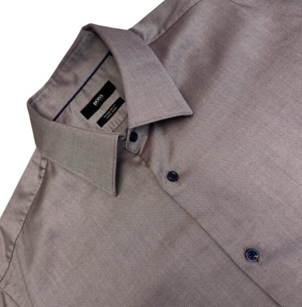 Hugo Boss Formal Dress Shirt Men's 42 16.5 Purple Long Sleeve Easy Iron Regular