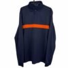 J.Lindeberg Ethan Slim Fit Jersey+ Polo Shirt Men's Size M Blue Long Sleeve Golf