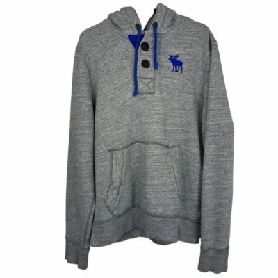 Abercrombie & Fitch Muscle Hoodie Grey Size L Men's Heavyweight