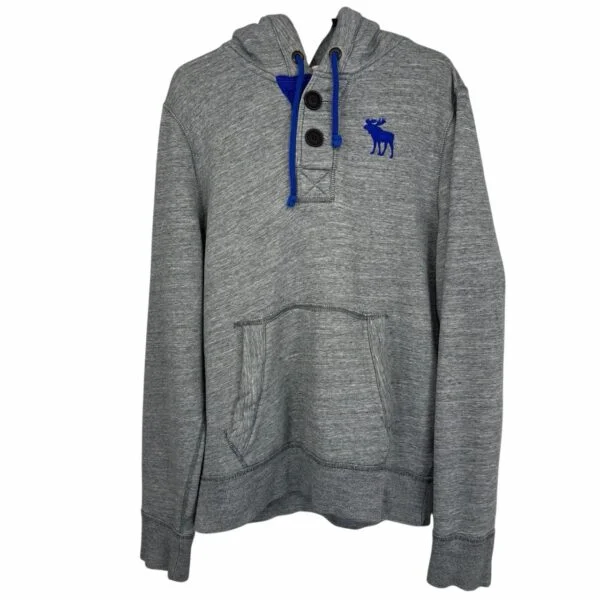 Abercrombie & Fitch Muscle Hoodie Grey Size L Men's Heavyweight