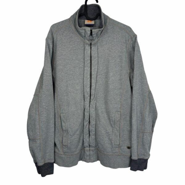 Hugo Boss Sweatshirt Men's Jumper Size M Grey Full Zip Sweater High Neck Hugo Boss Sweatshirt Men's Jumper Size M Grey Full Zip Sweater High Neck