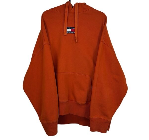 Tommy Hilfiger Hoodie Orange L Men’s Pullover Tommy Hilfiger Hoodie Orange L Men’s Pullover