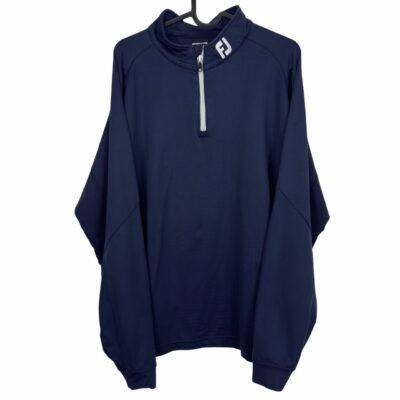 FootJoy Chill Out Blue Quarter Zip Pullover Mens L Golf Midlayer