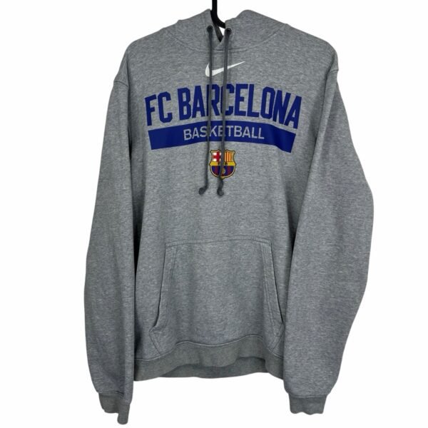 Nike FC Barcelona Basketball Hoodie Grey S Men’s Logo