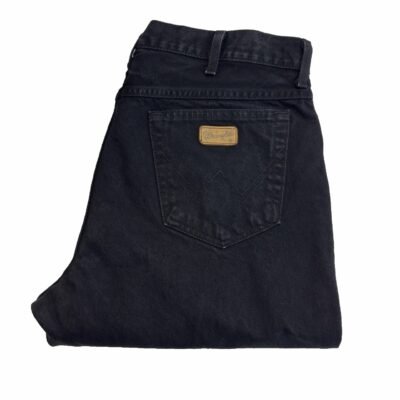 Wrangler Texas Jeans Black W37 L34 Men’s Straight Fit Zip