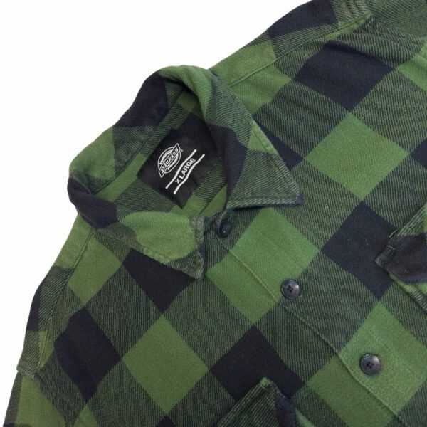 s-l1600 Large Dickies Flannel Shirt Green XL Men's Big Check Pockets