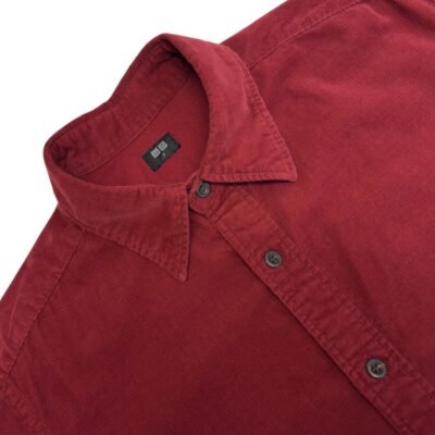Uniqlo Corduroy Shirt Red S Men’s Long Sleeve Button Up